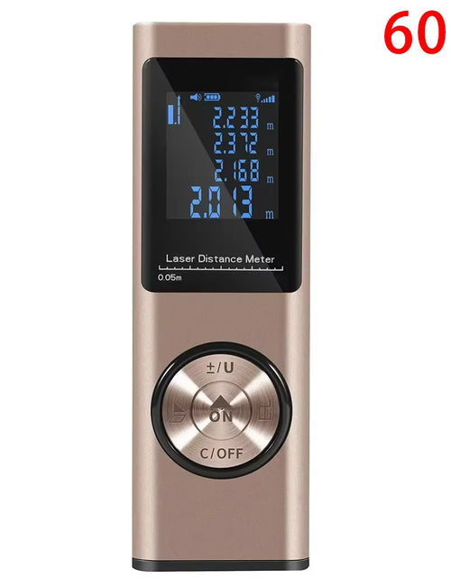 Load image into Gallery viewer, SmartMeasure 40M/60M Mini Laser Distance Meter – USB Rechargeable Handheld Rangefinder for Accurate Measurements
